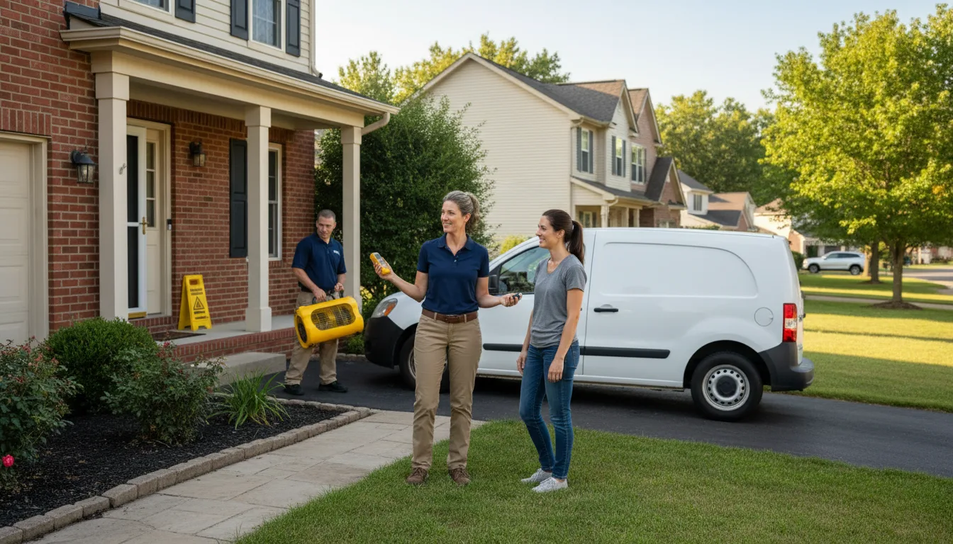 Residential water damage restoration in Joffre, PA